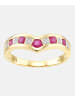Diamant L'éternel Ring aus 375 Gelbgold mit Diamant mit Rubin