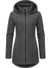 ragwear Longstrickjacke Leysha Melange in Dark Grey