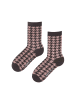 Hudson Socken Check gemustert in Earthy brown