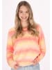 myMo Damen Sweater in Orange Mehrfarbig