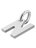 Adeliás Unisex Anhänger – Buchstabe N Buchstabenanhänger aus 925 Silber in silber