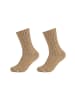 S. Oliver Socken 2er Pack warm & cozy in okker