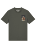 wat? Apparel T-Shirt Tarot The Chariot in Khaki