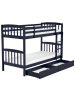 Beliani Kinderbett REVIN in Blau - (W) 87 x (H) 147 x (L) 208 cm
