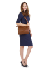 Samantha Look Umhängetasche echt Leder in cognac
