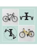 relaxdays Fahrrad Wandhalterung in Schwarz - (B)27,5 x (H)18 x (T)33 cm