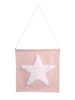 Happy Decor Kids Wanddekoration "Big Star" in Rosa/Weiß - 45x45  cm