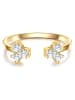 Glanzstücke München Ring aus Sterling Silber mit Zirkonia in gelbgold