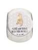 Mr. & Mrs. Panda Glasdose Otter Bauch mit Spruch in Grau Pastell