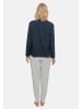 Schiesser Schlafanzug Cotton in Grau / Dunkelblau