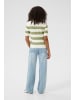Kaffe Strickpullover KAlizza Regular fit in Chalk/Oil Green Wide Stripe