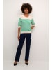 CULTURE Strickpullover CUannemarie Classic fit in Whitecap/HollyGreen Stripe