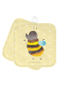 Mr. & Mrs. Panda Potholder Hummel flauschig ohne Spruch in Gelb Pastell