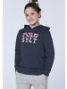 Polo Sylt Hoodie im floralen Logo-Design in Blau