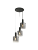 Licht-Erlebnisse Pendelleuchte (B)42 x (L)42 x (T)35 cm in Schwarz Rauchgrau