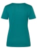 super.natural Merino T-Shirt W FLOWER BOOTS TEE in Petrol