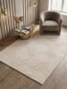 KADIMA DESIGN Teppich Kurzflor Waschbar 3D ILLER Strapazierfähig OEKO-TEX in Beige