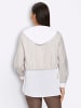 Heine Longbluse in ecru-hellgrau