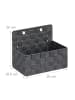 relaxdays 4 x Aufbewahrungskorb in Grau - (B)25x (H)20 x (T)16,5 cm