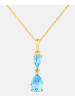 Diamant L'éternel Kette mit Anhänger, mit Blautopas, 375 Gelbgold