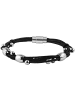 Adeliás Unisex Armband – Lederarmband aus Leder 23 cm in schwarz