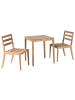 Beliani 3-tlg Bistro Set CHIOGGIA in Braun