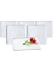 Ritzenhoff & Breker 6er Set Servierplatten Skagen 21 x 21 cm in weiß