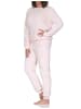 NORMANN Langarm Schlafanzug Hausanzug Sherpa-Fleece in rose