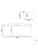Beliani Freistehende Badewannen GOCTA in Weiß - (W) 80 x (H) 58 x (L) 170 cm