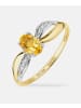 Diamant L'éternel Ring, mit Citrin, 375 Gelbgold