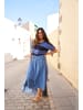 Ulla Popken Midirock in blue denim
