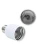 Intirilife 4er Set Lampenadapter E27 auf E40 in WEISS