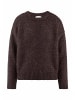 Hessnatur Strick Pullover in schwarzbeere