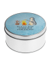 Mr. & Mrs. Panda Keksdose Pinguin Lagerfeuer mit Spruch in Eisblau