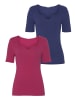 Vivance T-Shirt in pink, blau