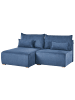 Beliani Modulsofa NERBO in Blau/Braun - (W) 200 x (H) 97 x (L) 154 cm