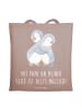 Mr. & Mrs. Panda Schultasche Papa Möglichmacher mit Spruch in Braun Pastell