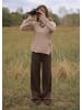 SASSYCLASSY Loungewear Hose mit geradem Bein in Braun