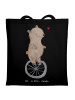 Mr. & Mrs. Panda Shopping Bag Bär Einrad fahren ohne Spruch in Schwarz