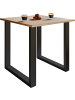 VCM  Premium Holz Esstisch Küchentisch Xona U 80x80 in Schwarz / Sonoma-Eiche