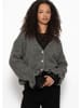 SASSYCLASSY Cardigan mit Volants in Dunkelgrau