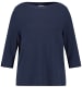 SAMOON T-Shirt Kurzarm Rundhals in Dark Lake Blue