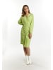 faina Damen Abendkleid Mit Glanzgarn in Limette
