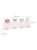 relaxdays Kindergarderobe in Grau/ Rosa - (B)40 x (H)20 x (T)5,5 cm