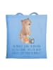 Mr. & Mrs. Panda Tote Bag Glanz Putzfrau mit Spruch in Sky Blue