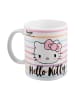 United Labels Hello Kitty Tasse - Stripes -Becher Kaffeetasse 320 ml in Mehrfarbig