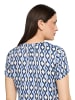 Betty Barclay Satin-Bluse mit Print in Blau/Weiß
