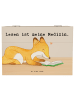 Mr. & Mrs. Panda Holzbox Fuchs Lesen Design mit Spruch in Weiß