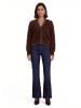 Zero  Strick-Cardigan mit Spitze in Chocolate Plum