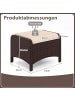 COSTWAY 2er Set Fußhocker PE-Rattan in Beige